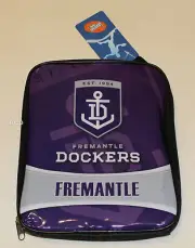 Fremantle Dockers AFL Logo Black Printed Insulated Lunch Box Cooler Bag New