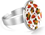 [FVQL] Adjustable Ring for Girls, Leaf Flowers Floral