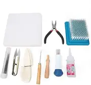 Respicefinem DIY Handcraft Wool Felting Tool Set Needle Felting Pen with Scissors Awl Pilers Tool Kit Suitable for Wool Products and Art Creation Ideal Wool Art