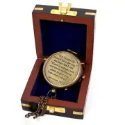 - Brass Compass Engraved with Religious Scripture Verse Gift for Son Grandson...