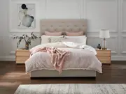 Memphis Diamond Bed Frame - King / Oatmeal