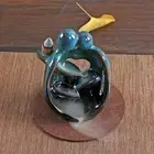 Backflow Incense Burner Ceramic Incense Holder for Cabinet Bedroom Office