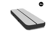 4m x 1m Air Track Inflatable Tumbling Mat Gymnastics - Grey Black