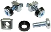 World of Data - 50 Pack - M6 Cage Nuts, Bolts & Washers - For Rack Mount Equipment - x50 Qty