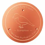 Bird Bath Copper Disk,99.99% Pure Copper Water Cleaner,1 mm Thick with Stable Triple-Point Support,All-Season Use,1pcs