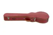 Xtreme Vinyl L.P. Case - Cherry with Brown Trim and Yellow Stitching