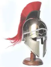 Medieval Greek Corinthian Armour Helmet with Red Plume Knight Spartan Helmet ...