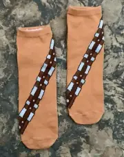 Star Wars Chewbacca Bandolier Socks. New. No Show Short. Size: 10-12
