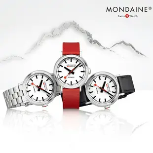 MONDAINE 瑞士國鐵 Original Automatic 自動機械錶 - 41mm 黑皮錶帶 4161BLB