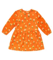 [Stella McCartney Kids] Stella McCartney Kids Baby floral cotton corduroy dress M 24 orange