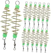 Garneck 36 PCS Luminous Bead Fishing Cage Durable Carbon Steel Spring Feeder for Night Fishing for Beginners and Professionals Bait Dissolution