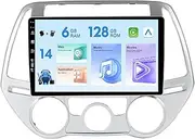 6+128G Car Stereo GPS Navigation Android 14 Head Unit for Hyundai I20 (2010-2014) WiFi BT RDS Carplay DSP Camera+Mic