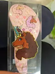 Afro Unicorn Printed Paddle Detangle Brush Hairbrush Pink