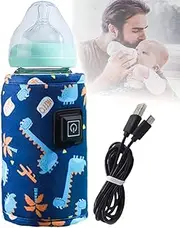 Baby Bottle Insulation Cover Intelligent USB,Baby Bottle Warmer Bag,Portable Baby Bottle Warmer,Milk Bottle Heating Warmer Heater Keeper,for Outdoor Travel,USB Rechargeable,B