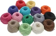 TEHAUX 15Pcs Macrame Jute Cord Colorful Twine for DIY Crafts Knitting Sewing Projects Soft Easy to Handle Generous Supply for Vibrant Creations