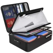 5200℉ Fireproof File Organizer Bag with 13 Pocket Accordion File FolderDocume...