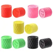 Pair Road Bike Handlebar Tape End Cover, Colorful Silicone MTB Bike End Plugs