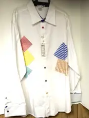 TULLIANO BUTTON DOWN SHIRT NWT, w/CUFFS, ASSORTED SIZES MODEL JANE-PC