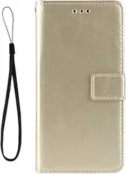 [YBROY] Case for Samsung Galaxy M34 5G, Magnetic Flip Leather Premium Wallet Phone Case, with Card Slot and Folding Stand, Case Cover for Samsung Galaxy M34 5G.(Gold)