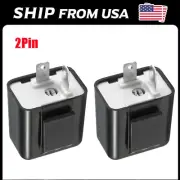 2x Adjustable LED Flasher Relay Turn Signal Blinker Light for Motorcycle 2Pin US