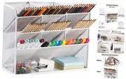 Mesh Desk Organizer, Multi-Functional Pen Holder, Pen White Mesh Pen Holder