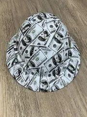 Custom wide brim hard hat helmet safety equipment PPE Hundred Dollar Bills