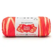 3 Pack Red Heart All In One Granny Square Yarn-RED HOT PHLOX 5A002GBS-1GHW5