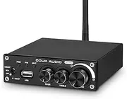 Douk Audio M1 PRO 320W Bluetooth Power Amplifier, 2 Channel Audio Amp, Wireless Receiver, for Home Stereo Speakers/Active Subwoofer, with Treble & Bass Control/U-Disk Music Player