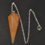 46MM Natural Yellow Aventurine Pendulum Reiki Crystal Healing Stone Metaphysical