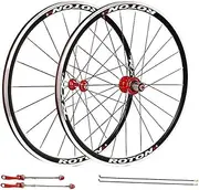 700C Racing Road Bicycle Wheelset Aluminum Alloy 5 Bearing V- Brake 7-8-9-10-11 Speed Free Wheel (Color : B)