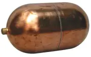 Naugatuck Gr3x720cu Float Ball,Oblong,Copper,3 In