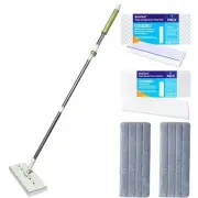 Magic Sponge Eraser Mop, 60" Adjustable Mop Handle with Flexible 13" Flat Hea...