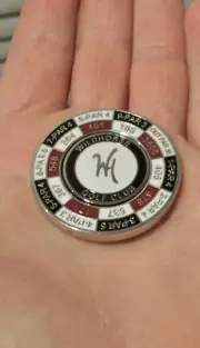 NEW PRG Duo Magnetic Metal & Enamel Yardage Ball Marker WILD HORSE GOLF CLUB