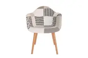 SK Designer Living | Replica Eames DAW Hal Inspired Chair | Multicoloured V3 & Natural