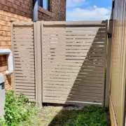 Double Swing Gates - CUSTOM Width & Height Paperbark & Cream Colours SQM Guide