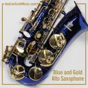 New Blue and Gold Alto Saxophone in Case - Suitable for both Professionals Age 9