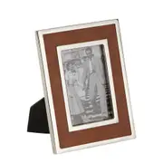 [Florabelle Living] Martini Photo Frame Small Brown & Shiny Nickel