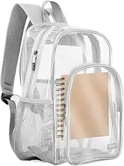 [Generic] Clear Backpacks for School | Transparent Stadium Bag Casual Backpack,Heavy Duty Backpacks Large Capacity School Bag for College Student Men Women Children