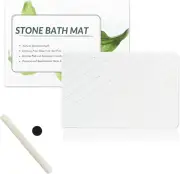39 * 60CM Stone Bath Mat, Natural Diatomaceous Quick Drying Mat, Non-Slip Super