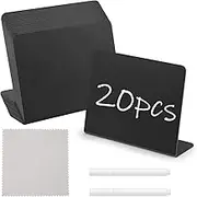 20PCS Mini Chalkboard Signs for Food, Reusable and Reserved Table Signs, Food Labels for Party Buffet, Easy to Write and Wipe Out, Catering Supplies Buffet Display, Place Cards