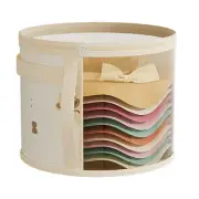 2pcs Hat Storage Box, Foldable Round Cowboy Hats Organizer Carrier Case Holder