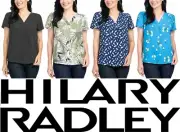 Hilary Radley Ladies' Printed V-Neck Short Sleeves Blouse