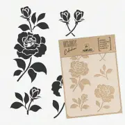 DIY Reusable Plastic Rose Flower Bloom Template 30x42cm for Painting, Scrapbooki