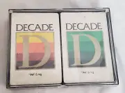 Decade Cigarettes Playing Cards 2 Decks Sealed Plastic Container Vintage