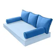 |COVER ONLY| STYLE 3 Twin Bolster Pillow Daybed Porch Swing Contrast Trim AD102