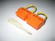 Furuno DFF3 FCV-295 *SET OF 2 WAGO TAP Connectors w/Wire & Tool* Orange