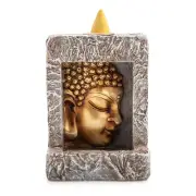 Stone Frame Buddha Backflow Incense Burner