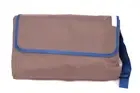 LightSpeed Outdoor Picnic Blanket 60 X 70 ft. Gray/Blue with White Strips