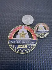 USSS 2025 Presidential Inauguration Challenge Coin & Pin With The US Capitol
