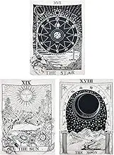 Tarot Tapestry The Moon The Star The Sun Tapestry Medieval Europe Divination Tapestry Wall Hanging Tapestries Mysterious Wall Tapestry Home Decor